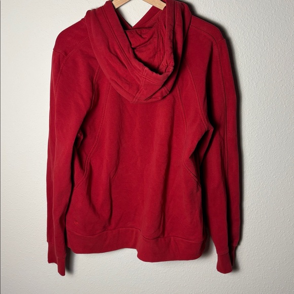 🌸Athleta Retroplush Revive Hoodie Sweatshirt large TALLClover Berry Red S/659268 - Picture 4 of 6